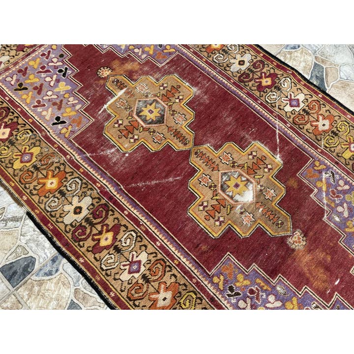 Oushak Rugs - Wholesale Area Rug - Vintage Turkish Oushak Handmade Geometric Wool Rug 4x6 ft19