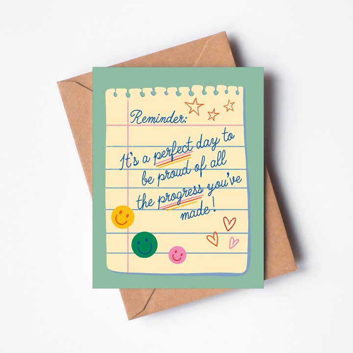 Biglietto di auguri Be Proud Of Your Progress Back To School, formato A2 per la vendita all'ingrosso da parte di DorothyDear