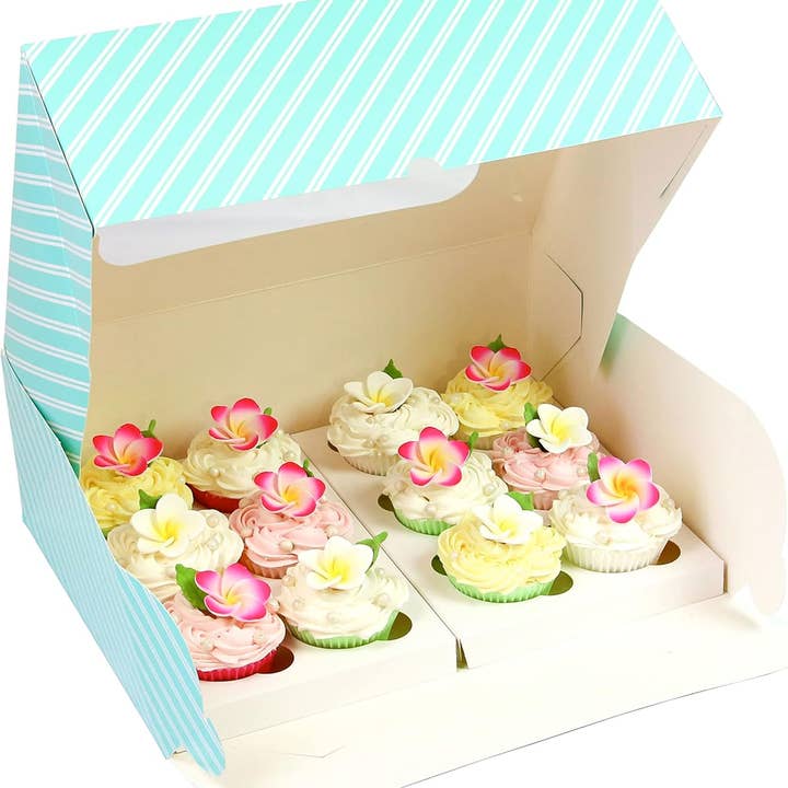 Global Sugar Art - Wholesale Cake Decorating Kit - Global Sugar Art Quarter Sheet Cake & Cupcake Box with Window and Cupcake Insert, Auto-Popup, 14 x 10 x 4 Inches, 5 Count19