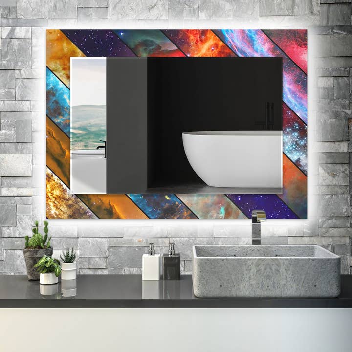 Miroir mural en verre trempé teinté pour la vente par MyPhotostation