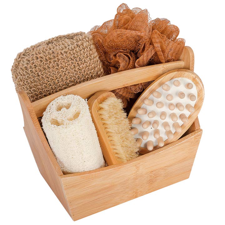 Croll & Denecke - Wholesale Bath & Body Set - Gift Set Basket Spa in Bamboo Set, Sale Bride Spa