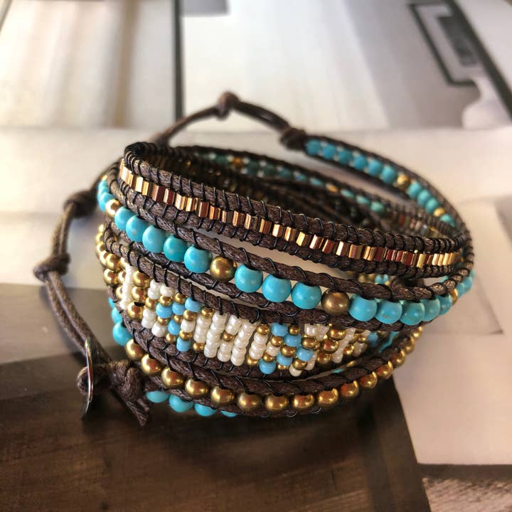 SoulTika - Wholesale Jewelry Set - Handmade 5 Wrap Bracelets - bohemian Bracelet2