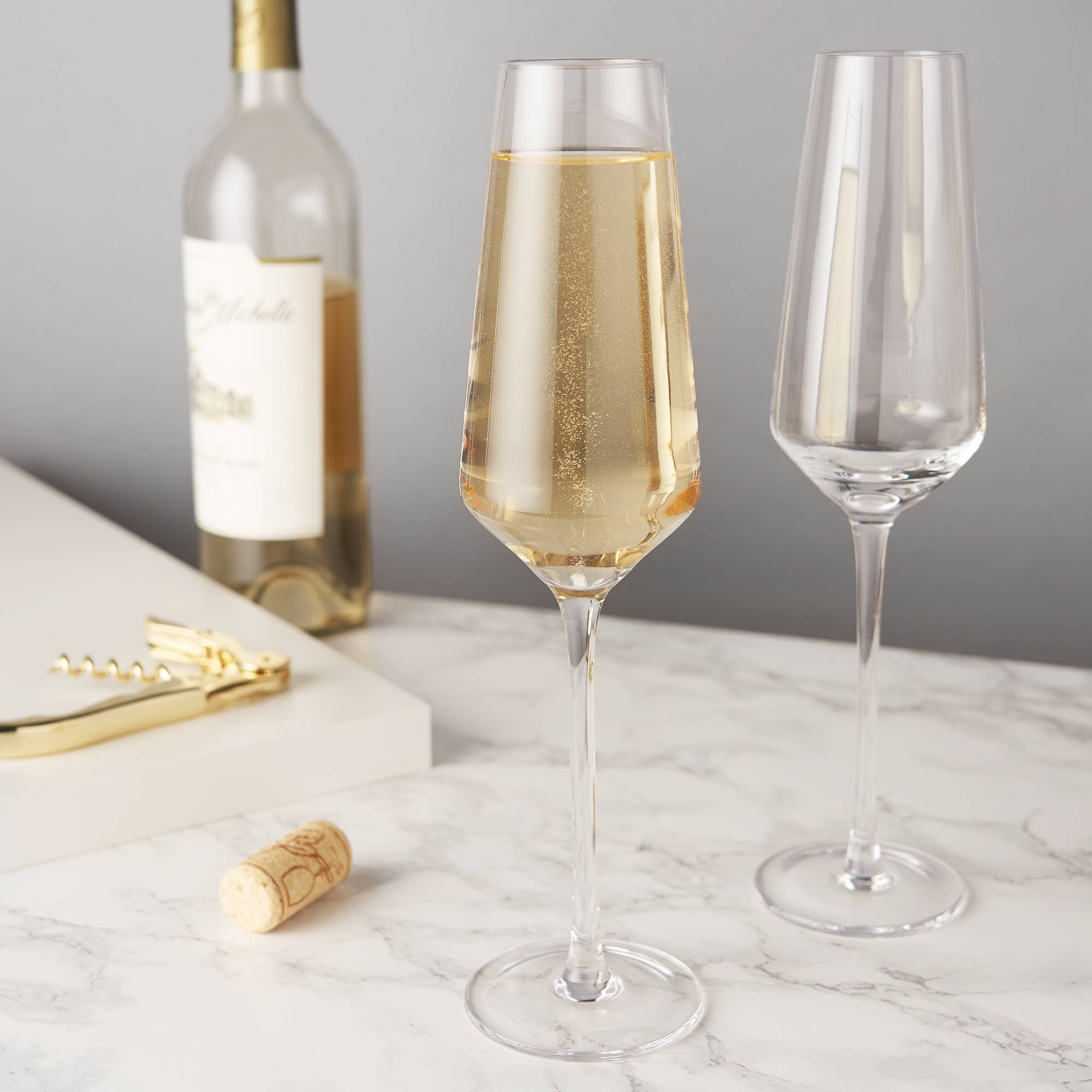 True Brands - Wholesale Champagne Flute - Raye™ Angled Crystal Champagne Flutes - Set Of 2 By Viski3