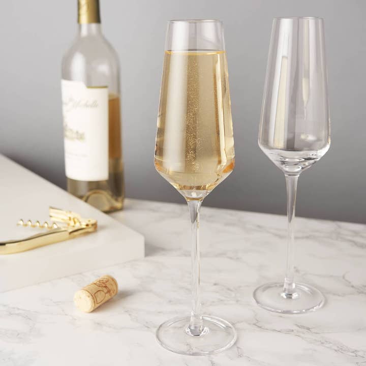 True Brands - Wholesale Champagne Flute - Raye™ Angled Crystal Champagne Flutes - Set Of 2 By Viski3
