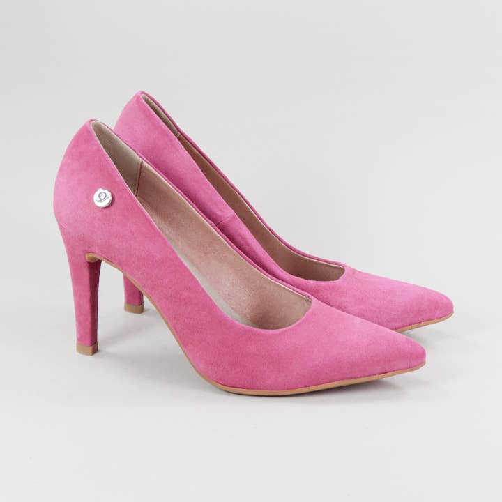 Ginova Kvinders Pink Ruskind Stiletter for engroshandel hos GINOVA