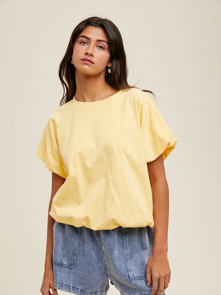 STRIKTOP MED BOBLEKANT/WL24-9537 for engroshandel hos Wishlist Apparel