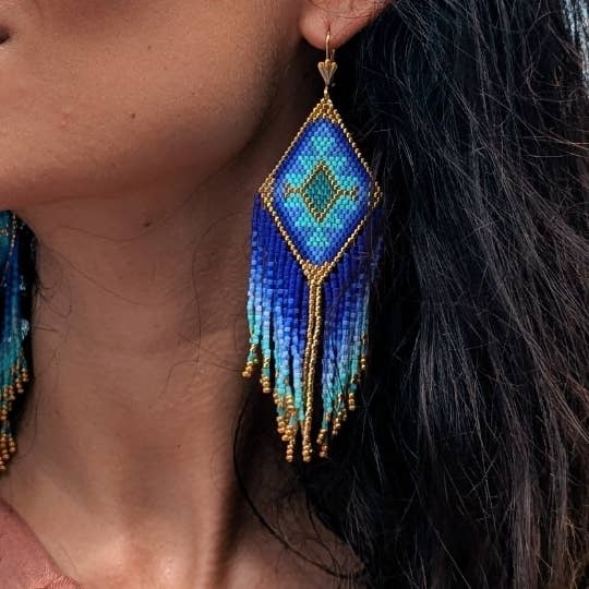 Agua del Río - Wholesale Dangle Earrings - Ethnic earrings handmade miyuki beads - PLAYITA2