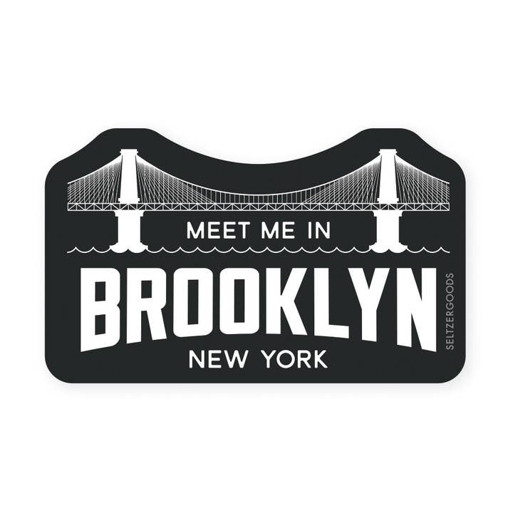 NYC Meet Me BK Sticker for wholesale by Seltzer Goods