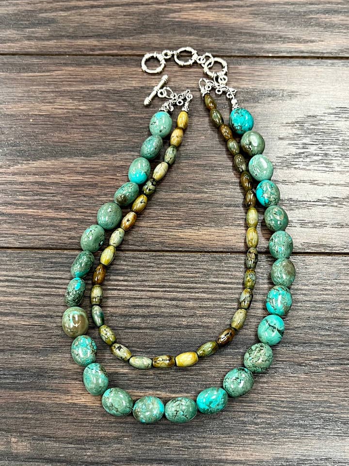 739590, Handmade 17" Truquoise Necklace for wholesale by ISAC Trading Inc