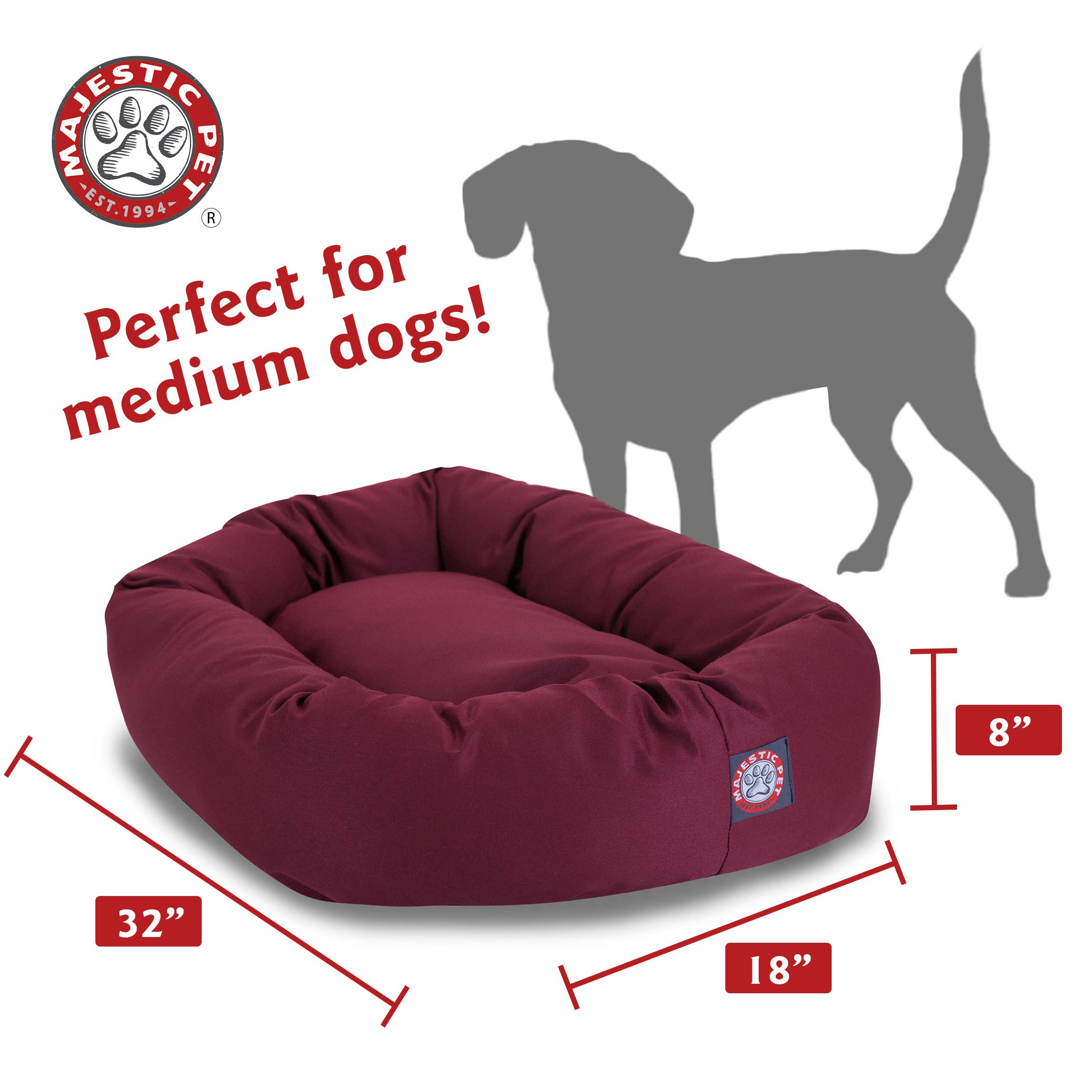 Majestic Pet Products - Vente Panier – chien - Lit pour chien Bagel en poly/coton37
