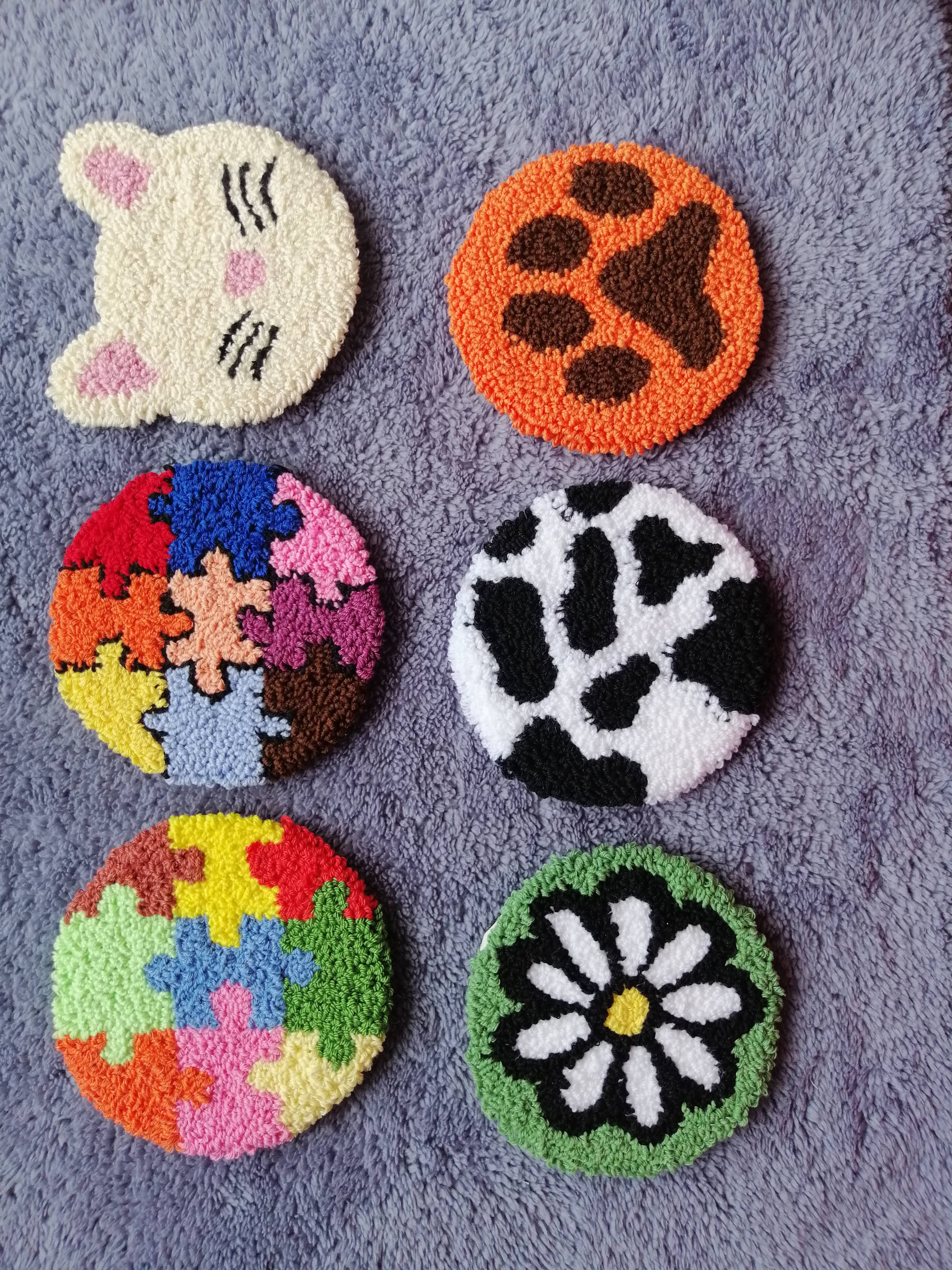 despinacrafting - Wholesale Coasters - Punch Needle Cup Coaster, Mug Rug, Tufted Coasters0