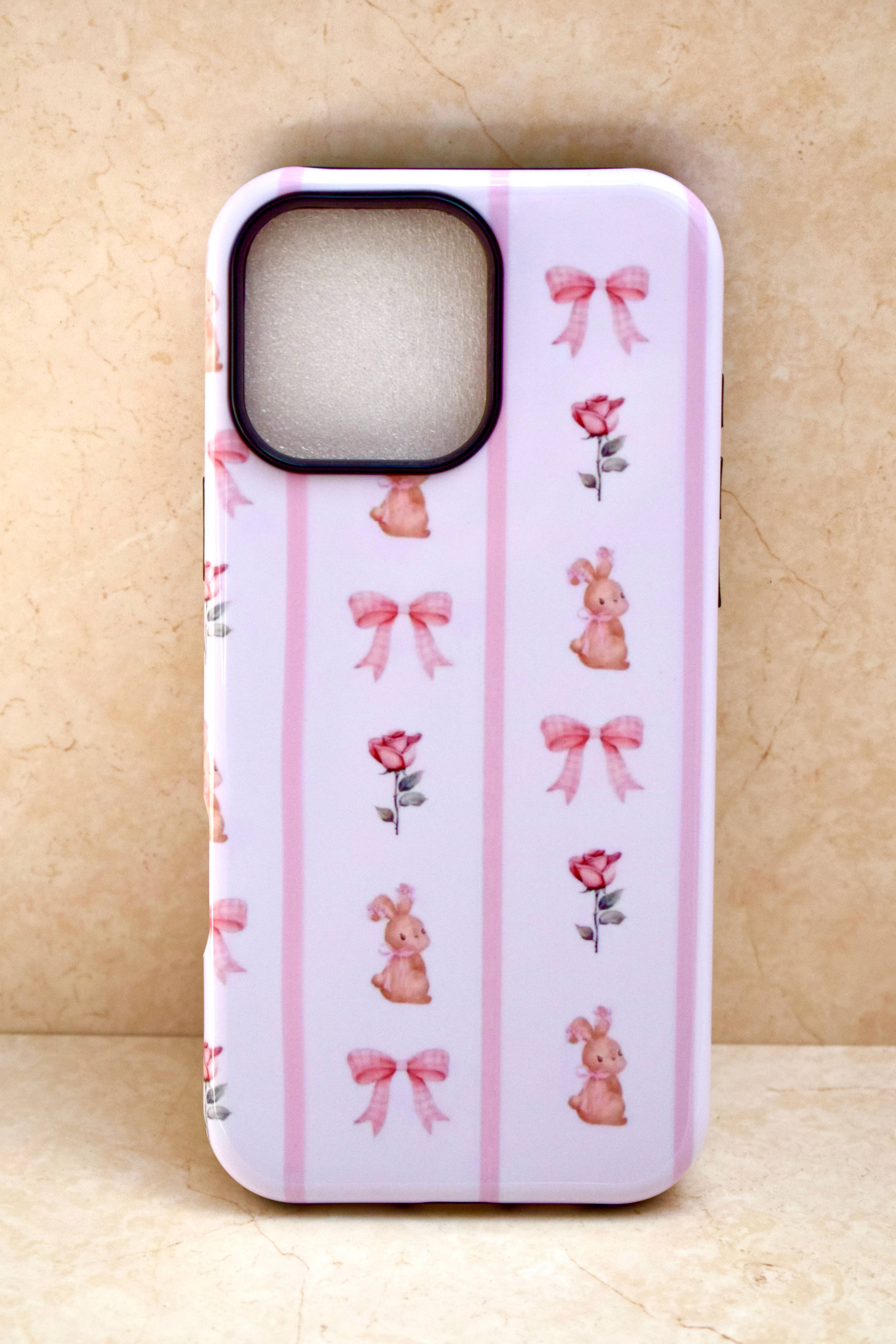 the cute cloud - Vendita all'ingrosso Custodia per cellulare - Donna - Custodia rigida rosa a doppio strato collezione Coquette per iPhone 16 Pro Max15