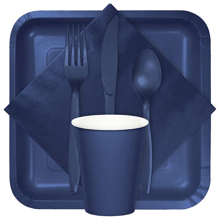 Bulk Party Decor - Wholesale Disposable Cup - Navy 9 oz Hot & Cold Paper Cups, 24/Pkg