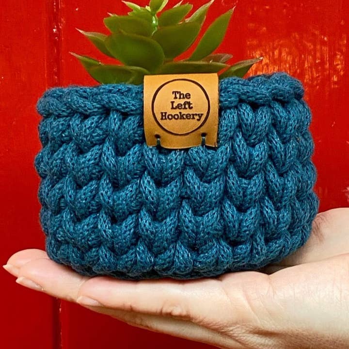 Tiny Crochet Basket Kit for wholesale by The Left Hookery