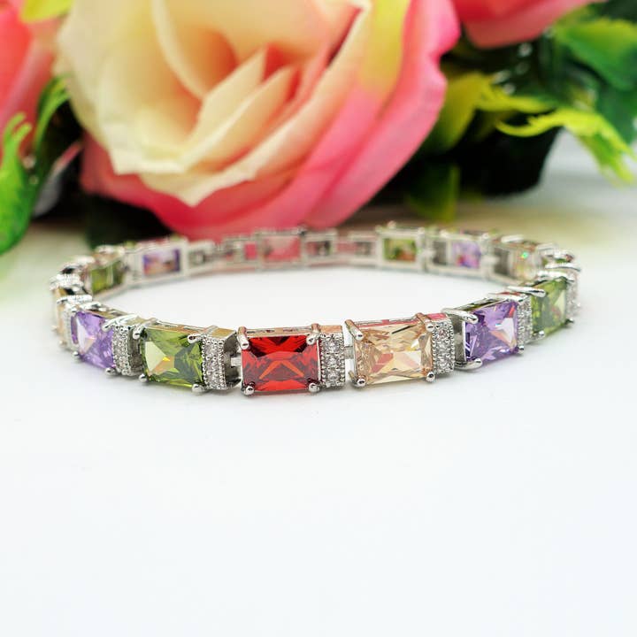 MELODIE - Bracciale Tennis con Cubic Zirconia taglio baguette for wholesale by Daemon srls