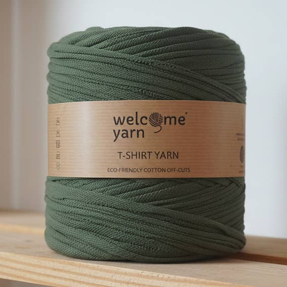 T-shirt Garn Polo Olivengrøn for engroshandel hos WelcomeYarn