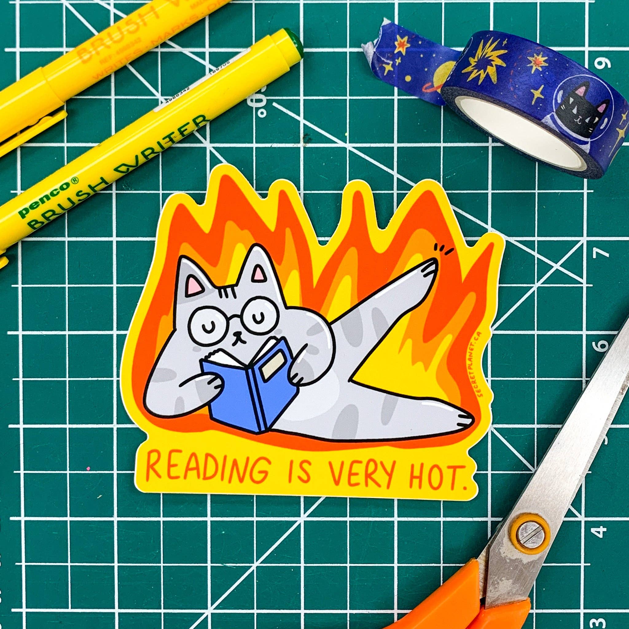 Secret Planet - Wholesale Sticker - Reading is Very Hot Vinyl Sticker1