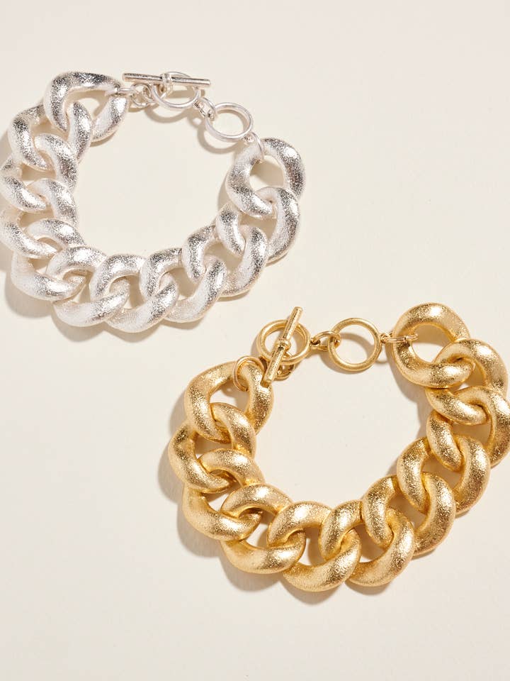 Pulseira com Fecho de Corrente Metálica Vintage Grossa por atacado de Designature New York