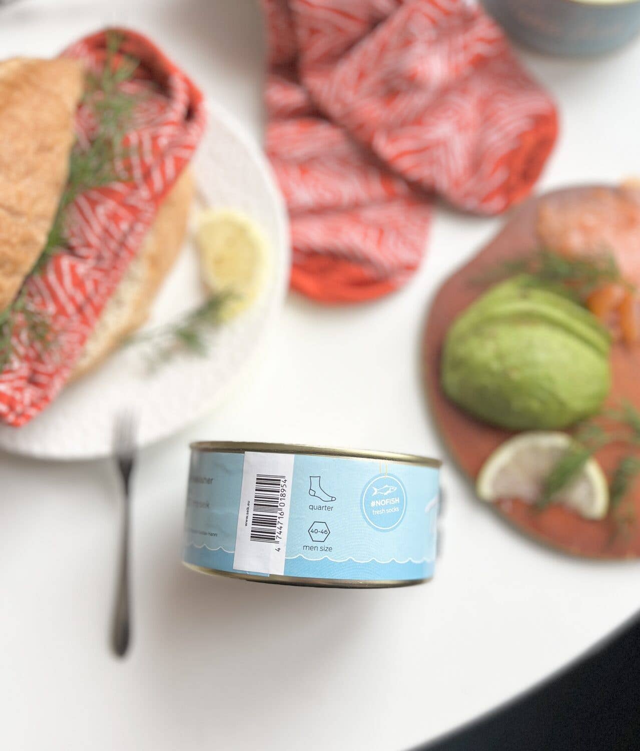 Red Tinned Fish Socks - Tuna (men size 40-46) for wholesale on Faire10