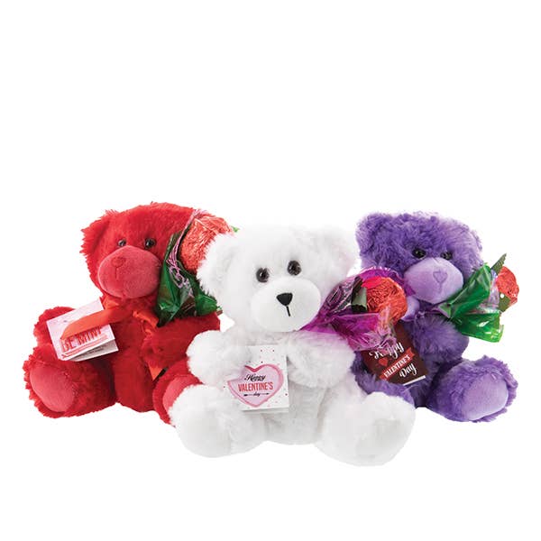 Kelli's - Wholesale Food Gift Basket - Valentine Chocolate Rose Bouquet Bear