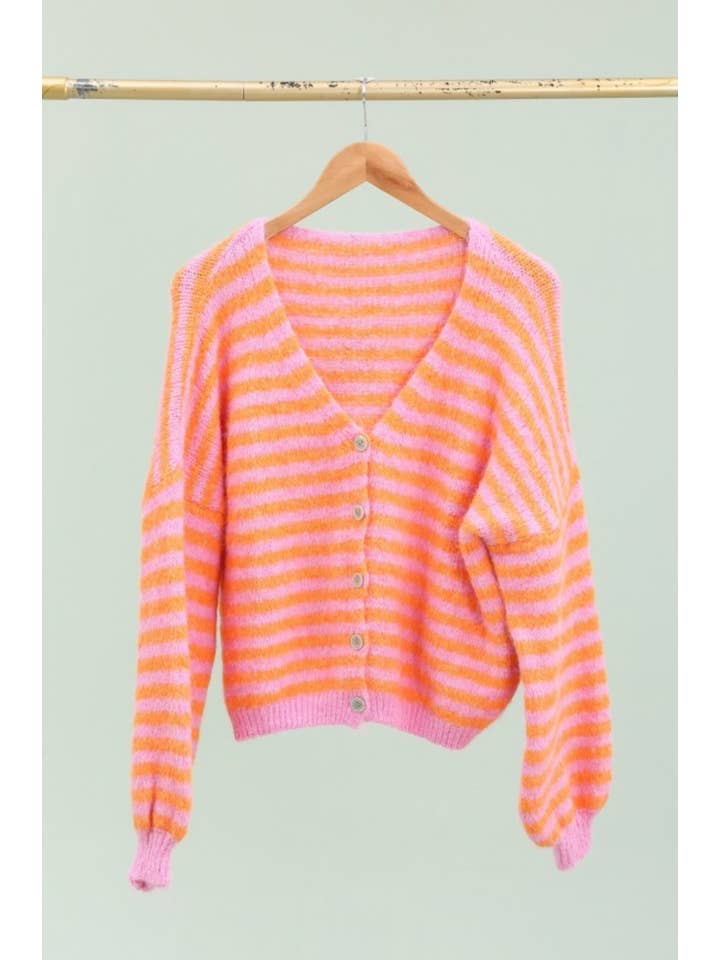 LÉA & LUC - Wholesale Cardigan - Women's - Striped cardigan REF. 510624