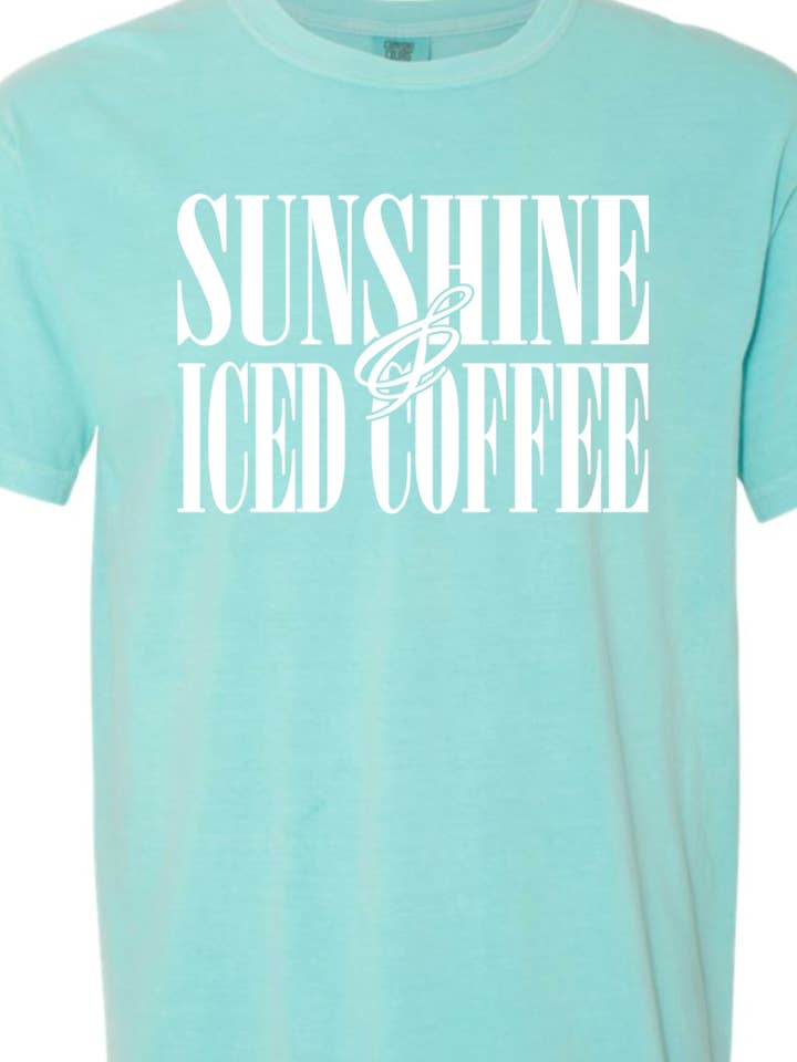 Kiki's Boutique - Wholesale Screen Printed T-Shirt - Women's - Sunshine and Iced Coffee Comfort Color Tee9