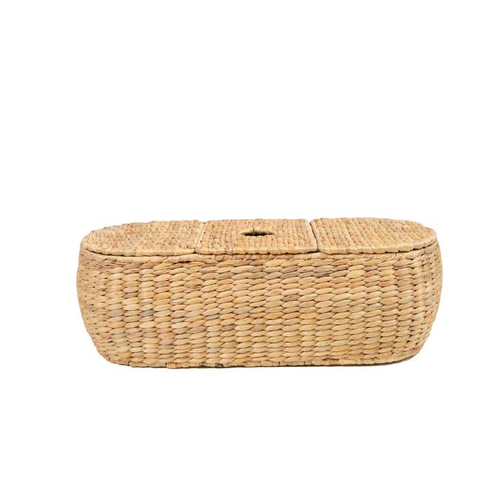 3-Part Tissue Basket in Water Hyacinth for wholesale by Maison Maison Design