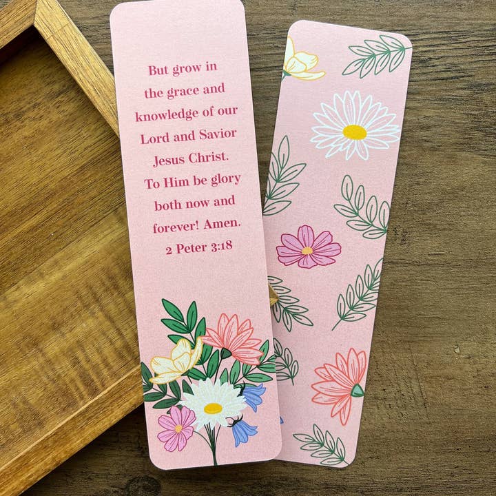 Nadia Design Co - Wholesale Bookmark - 2 Peter 2:18 Floral Bookmarks