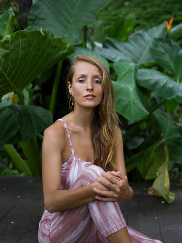 Leggings - Dusty rose leggings with attached skirt for wholesale by sundaricreations