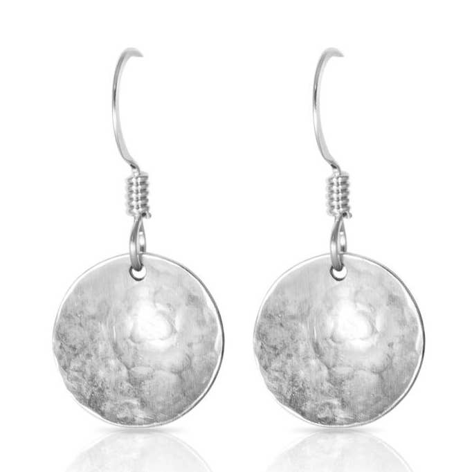 Silver Concave Disc Earrings for wholesale by Hot Spice Jewelry