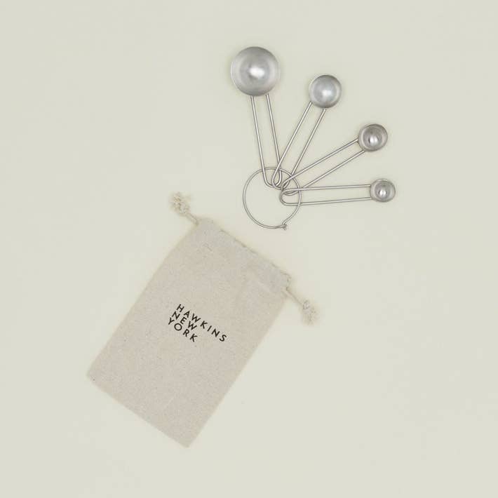 SIMPLE MEASURING SPOONS - SILVER for wholesale by Hawkins New York