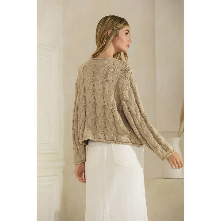 Honey Mango - Wholesale Knit Sweater - Women's - Cable knit sweater17