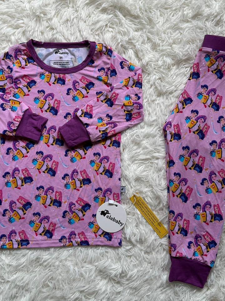 Pop Star Energy Pajamas for Adults - Kpop Demon Hunters Collection for wholesale by Elebaby