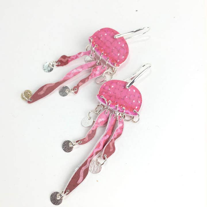 Pipapaper - Wholesale Dangle Earrings - PINK MEDUSA EARRINGS