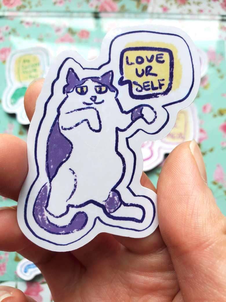 Joan of Art - Vente Autocollant - Autocollants Self-Love Cat8