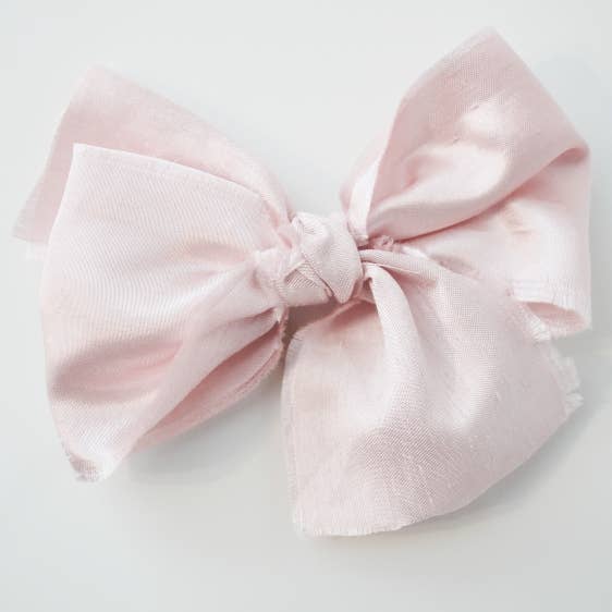 Heidy Berry – Großhandel Haarschleife – Kinder – Baby Haarschleife Blush Rosa Seide Leinen, Shades Stoff4