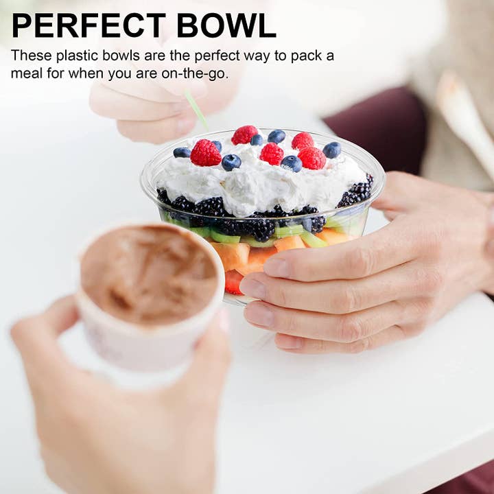 MT Products - Wholesale Food Storage Container - MT Products Clear Plastic Salad Container 16 oz6