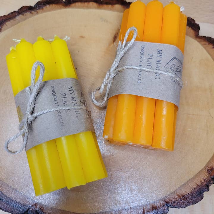 My Magic Place Shop - Wholesale Tapered Candle/Candlestick - Pack of 10 colored spell candles, Chime Candle 4 Inches2