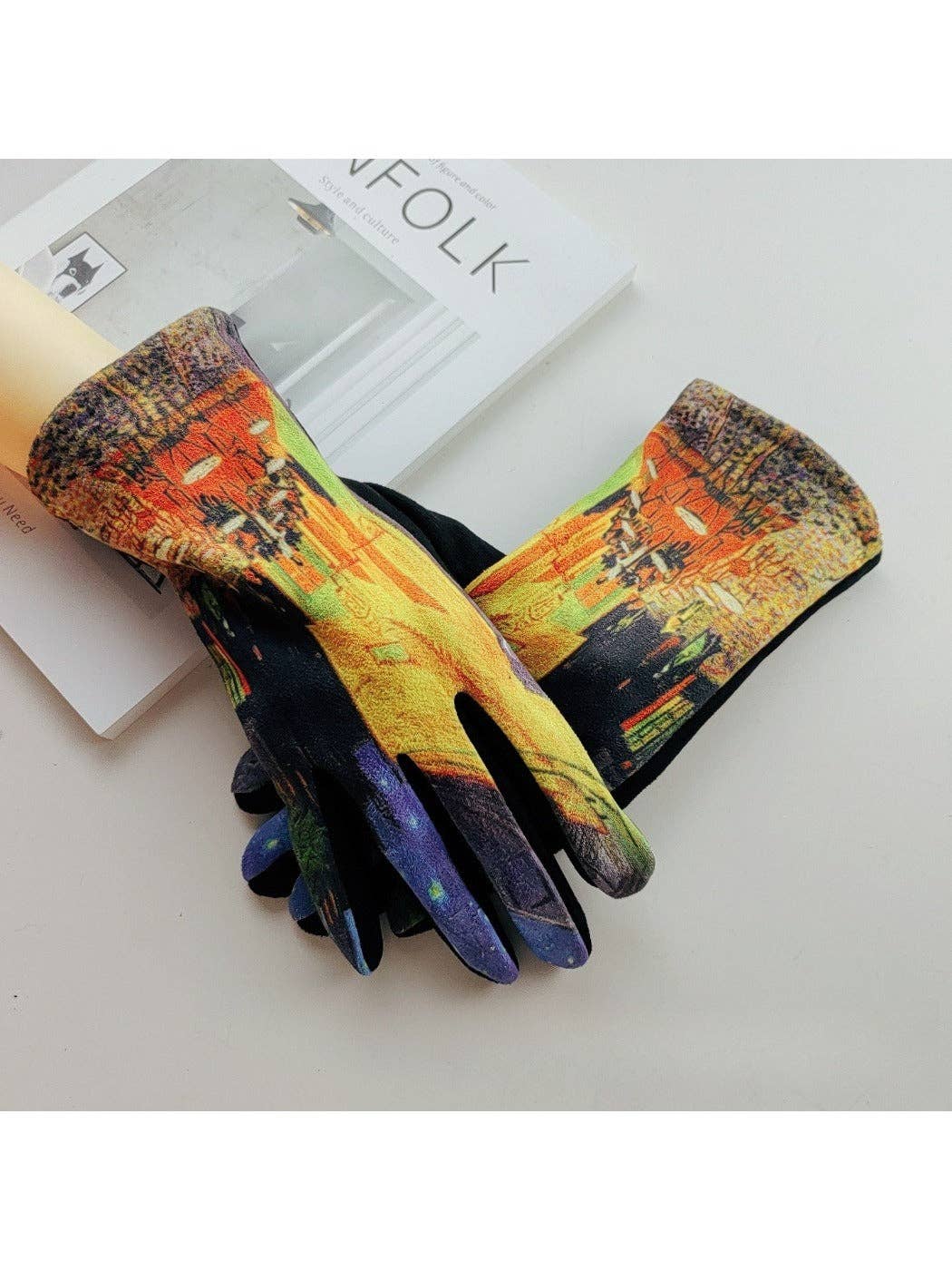 Funkyrel® Atzbranding Limited – Großhandel Handschuhe – Damen – Gloving - Kunstdruck Winter Touchscreen-Handschuhe4