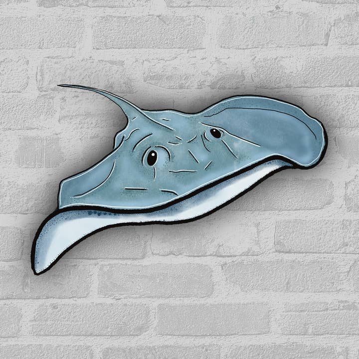 3" Stingray sticker voor wholesale door the weird emporium