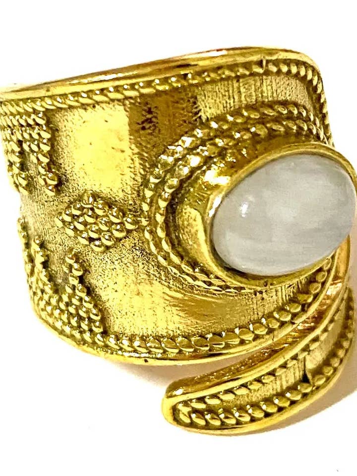 Gaya Gemstone Ring for wholesale by Boho Gal Jewelry