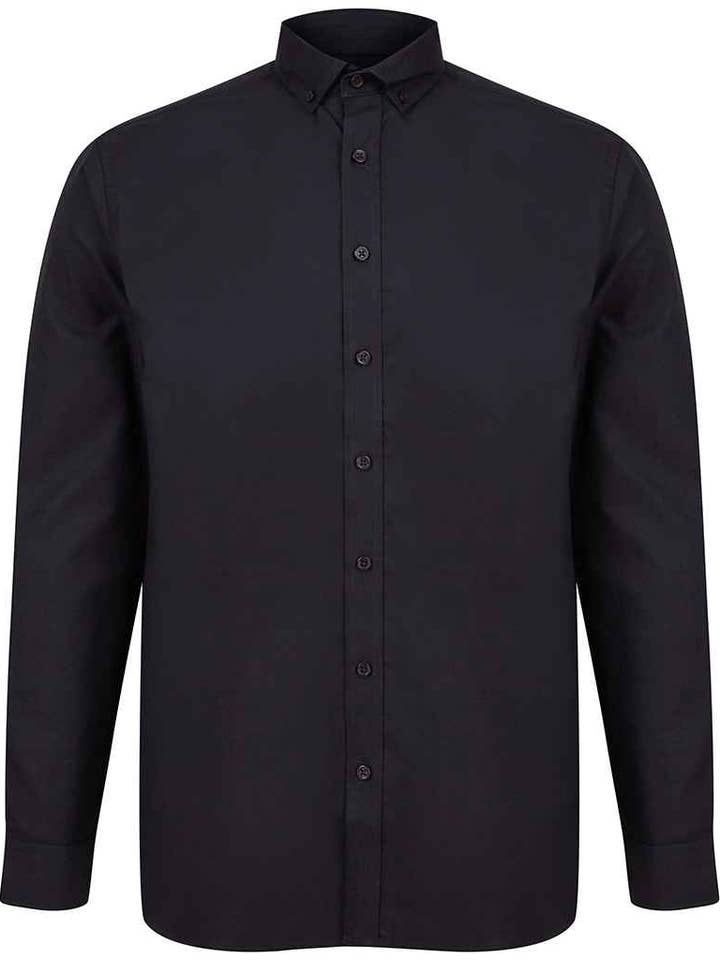 Pierre Francis - Vendita all'ingrosso Camicia button down - Uomo - Henbury - Camicia Oxford moderna a maniche lunghe dal taglio classico