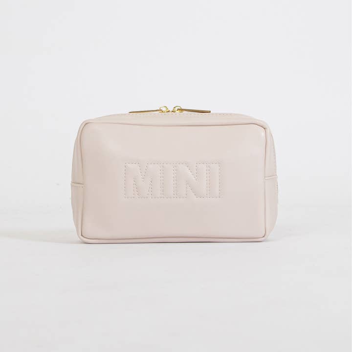LĒ·LĀ·LŌ - Wholesale Makeup/Cosmetic Bag - MINI Vegan Travel Bag - Ivory