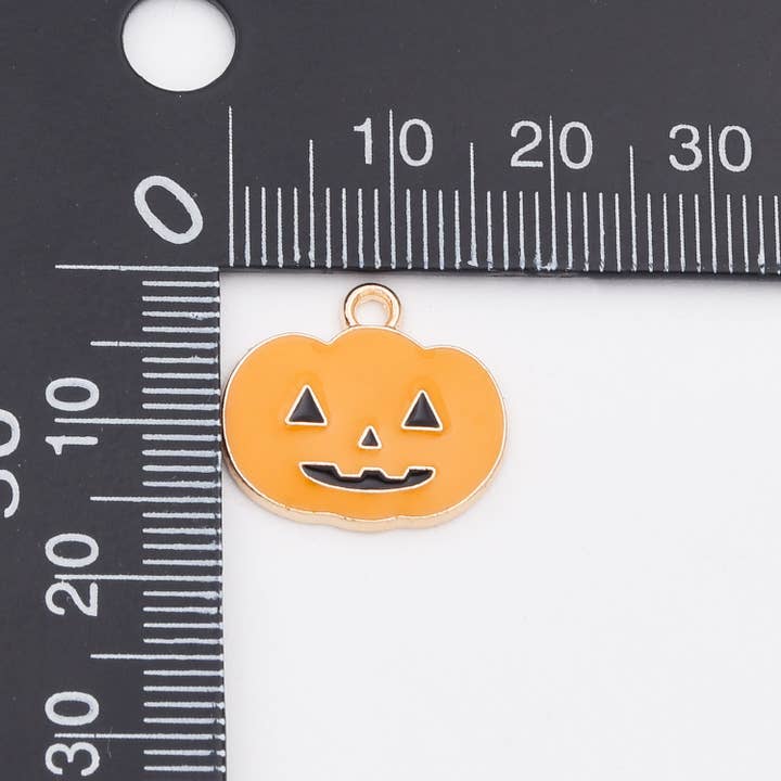 findings4uGem - Wholesale Pendant/Charm Necklace - Gold Filled Enamel Holloween Dainty Charm Pendant, CP21508