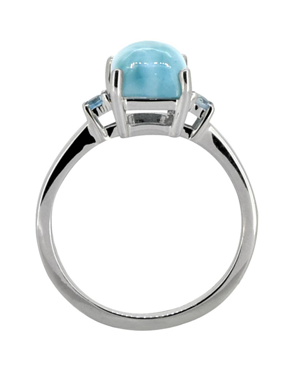 Tiramisu - Wholesale Engagement Ring - Larimar Blue Topaz 925 Sterling Silver Engagement Ring5