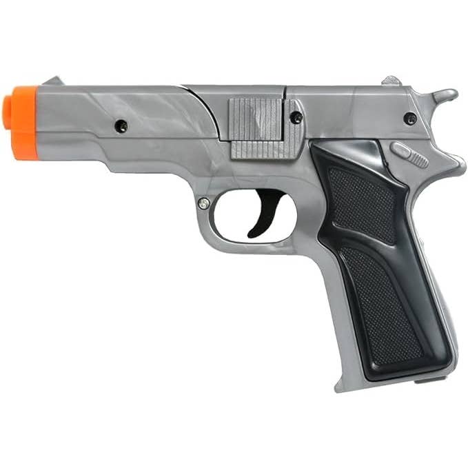 Innovarix - Wholesale Sporting Game - Kids & Baby - Silver Cap Gun Pistol Revolvers - Police Cowboy Toy 8 Shots 2