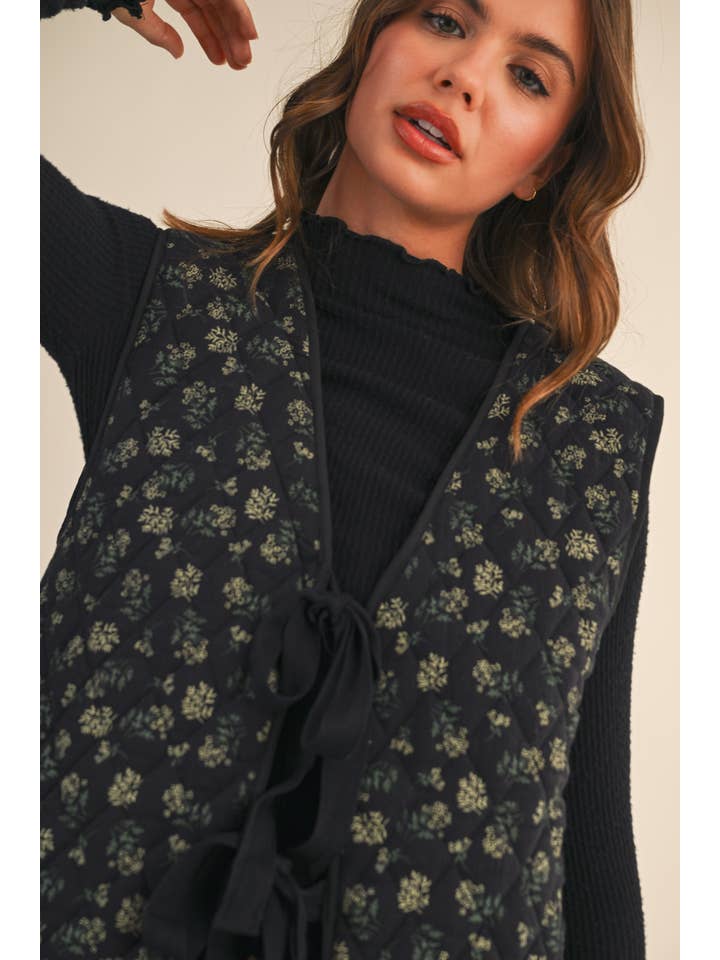 Klesis - Wholesale Outerwear Vest - Women's - IJ1566 FRONT TIE QUILTED VEST15