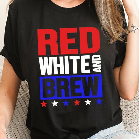 Red White And Brew Graphic Tee for wholesale by Select Apparel