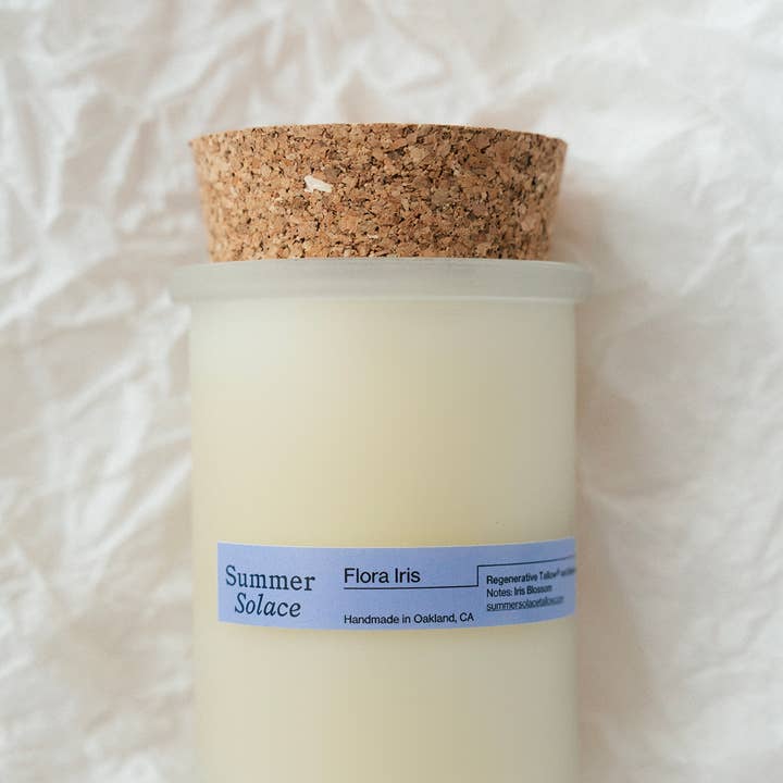 SUMMER SOLACE- Regenerative Tallow Beauty - Vente Bougie en bocal - Bougie Flora Iris - Regenerative Tallow® - 6 oz