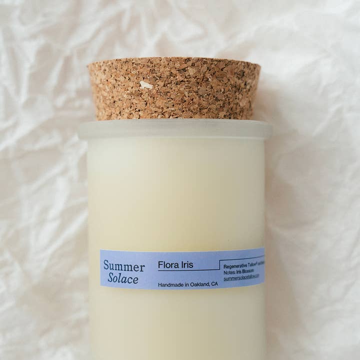 SUMMER SOLACE- Regenerative Tallow Beauty - Wholesale Jar/Filled Candle - Flora Iris – Orris & Palo Santo Candle, 6 oz2